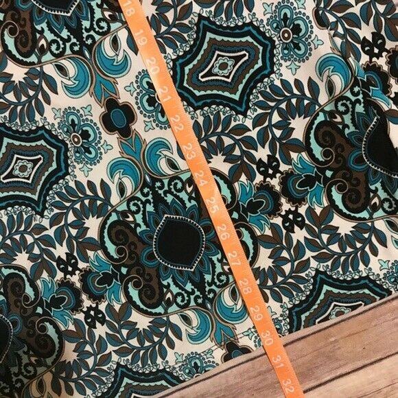 JTB Woman Womens Top Size 26 28 Blue Brown Teal Paisley Drape Knit Top NEW - Picture 6 of 6